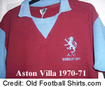aston villa 1970-71 shirt