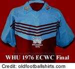 west ham united 1976 ecwc final shirt