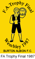 burton albion crest 1987 fa trophy final