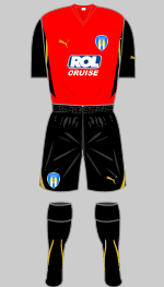 colchester united 2010-11 away kit