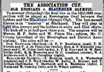 fa cup final 1883 sporting life