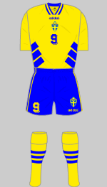 sweden 1995 womwns world cup 1st kit