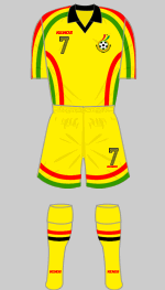 ghana 1999 womens world cup yellow kit