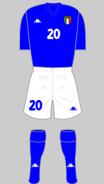 italy 1999 women's world cup 1st kit