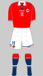 norway 1999 women's world cup 1st kit