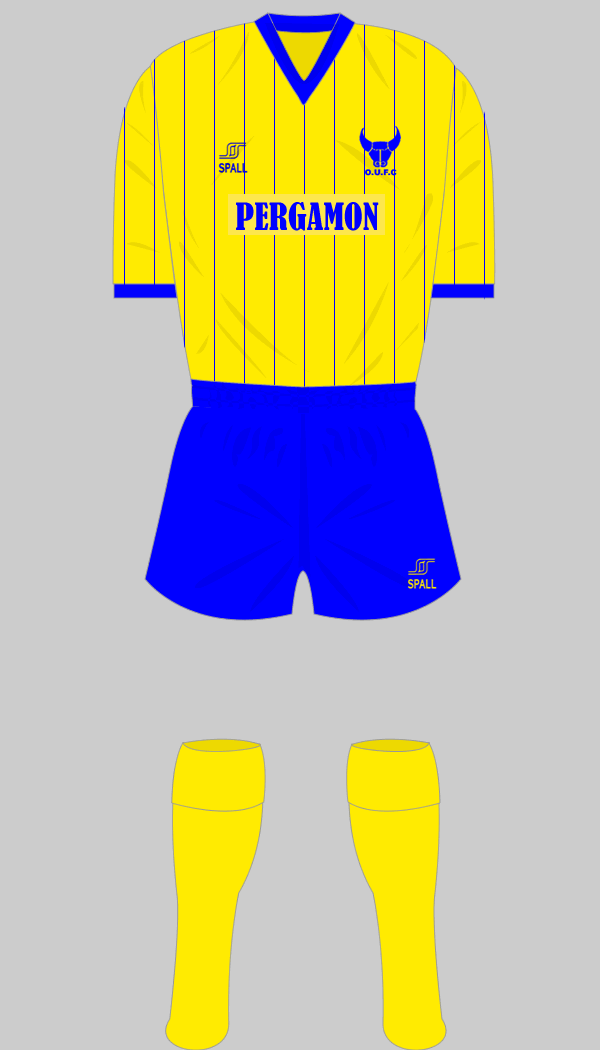oxford united 1982-84 pergamon sponsorship
