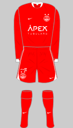aberdeen 2007-08 home kit