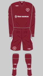 heart of midlothian home kit 2008-09