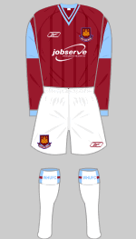 West Ham 2003-2005 Kit