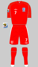 england 2010 world cup final change kit