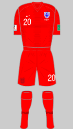 england all red 2018 world cup kit