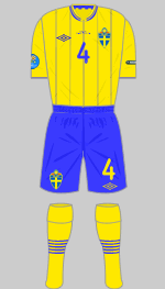 sweden euro 2012 home kit