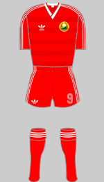 romania 1984 european championship red kit