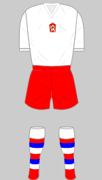 czechoslovakia 1962 world cup kit with red shorts