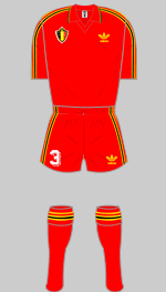 belgium 1990 world cup red kit
