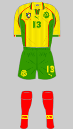 cameroon 1998 world cup change kit