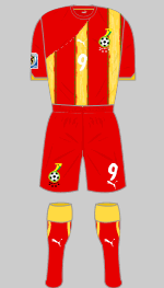 ghana 2010 world cup red strip