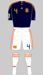 spain 2010 world cup navy and white kit