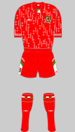 wales home kit 1990